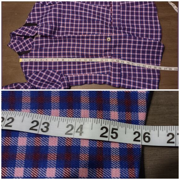 J. Crew Regent Blazer in Mott Plaid Royal Petunia Size 4 purple, red blue pink - Picture 7 of 15